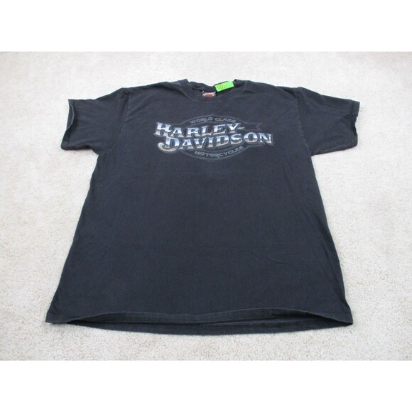 Harley Davidson Shirt Men Large Black Las Vegas Nevada Biker Motorcycle Mechanic - Picture 3 of 11
